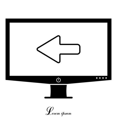 sol ok satırı simgesi