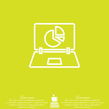 Web satırı simgesi. Dizüstü bilgisayar 