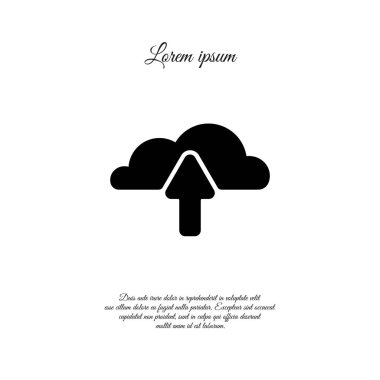 Web satırı simgesi. Bulut upload