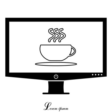 Kahve fincanı çizgisi simgesi