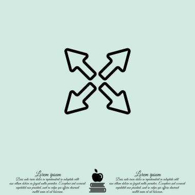 Web satırı simgesi. Oklar