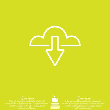 Web satırı simgesi. Bulut upload