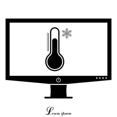 Web simgesi. Termometre