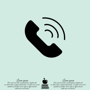 Telefon alıcısı ile arama simgesi