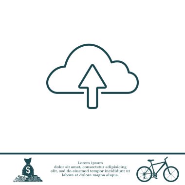 Web satırı simgesi. Bulut upload