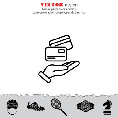 Kredi kartı elinde.