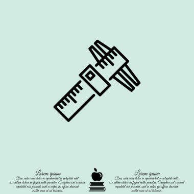 Kaliper düz simgesi