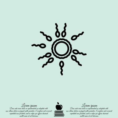 Yumurta ve sperm web satırı simgesi