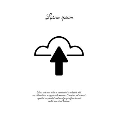 Web satırı simgesi. Bulut upload