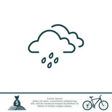 bulut ve yağmur simgesi