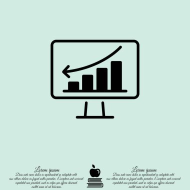 Web satırı simgesi. Monitör 