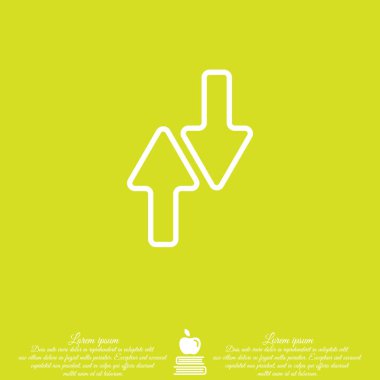 Web satırı simgesi. Oklar