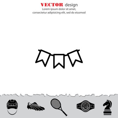 Bayraklar garland, tatil dekorasyon