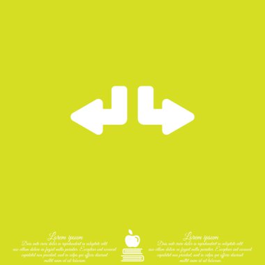 Web satırı simgesi. Oklar