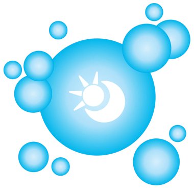 Web simgesi. Güneş ve ay