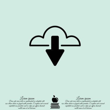 Web satırı simgesi. Bulut upload