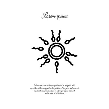 Yumurta ve sperm web satırı simgesi