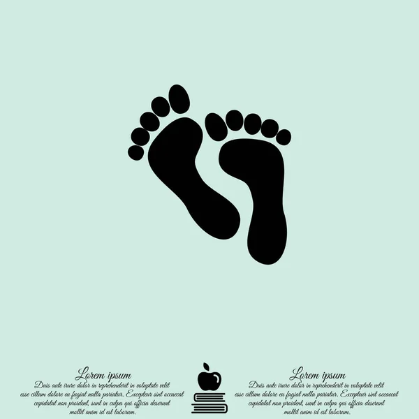 Human footprints icon — Stock Vector