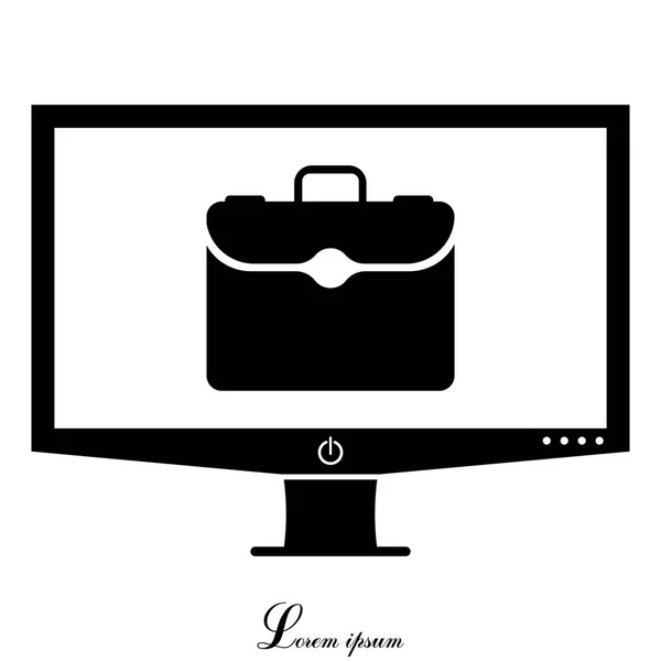 Maletín web icono — Vector de stock