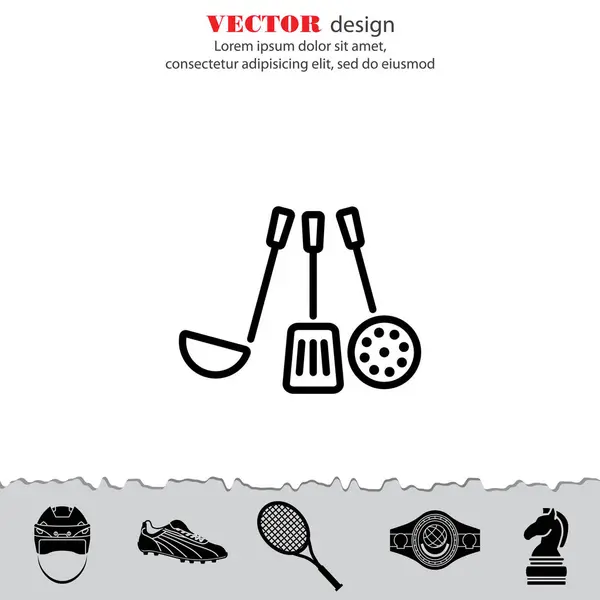 Cuchara, skimmer Icono de línea web — Vector de stock