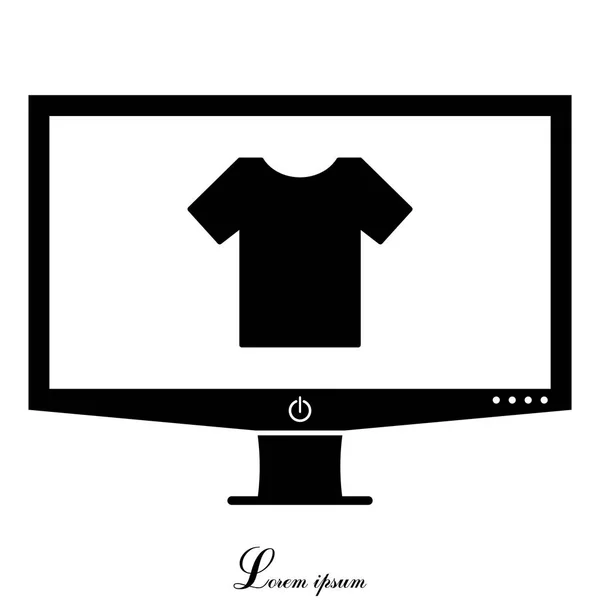 T-Shirt Icône plate — Image vectorielle