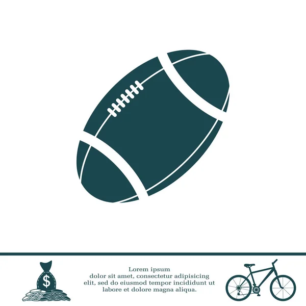 American football ball icon — Stock Vector