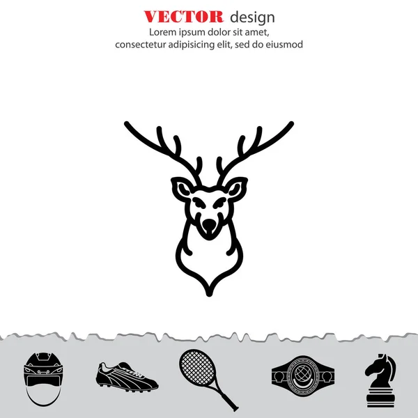 Icono web de ciervo — Vector de stock