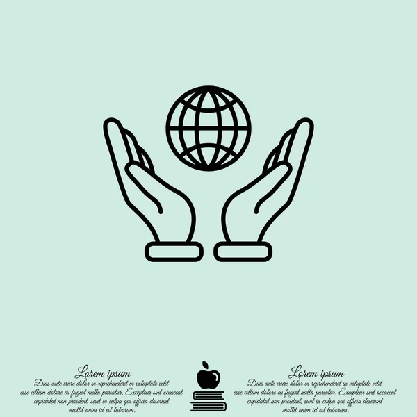 Design de l'icône Globe . — Image vectorielle