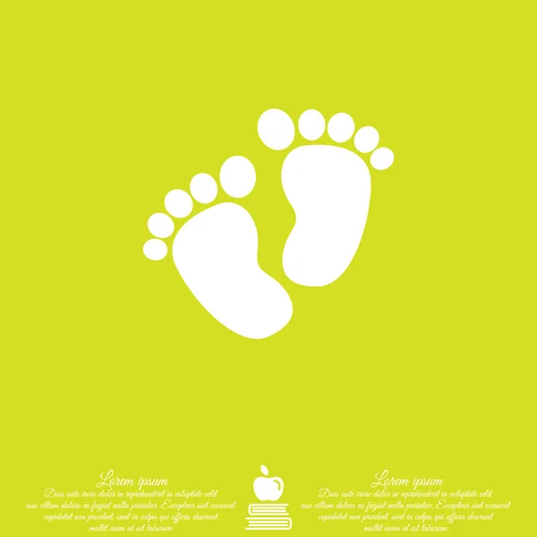 Baby voetafdrukken pictogram — Stockvector