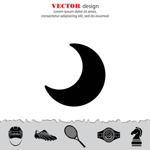 Crescent night icon — Stock Vector