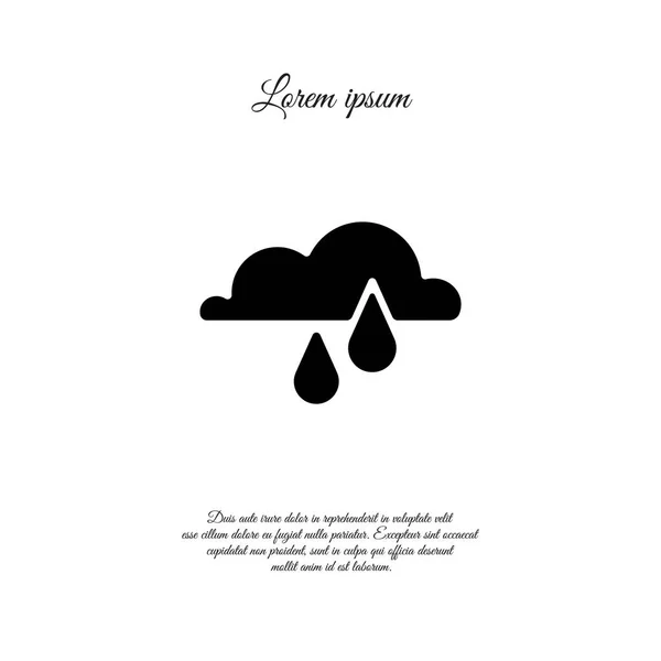 Icono web. Nube de lluvia — Vector de stock