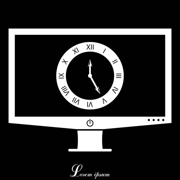 Ikona webové hodin — Stockový vektor