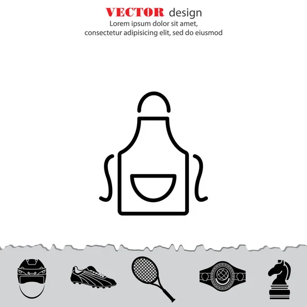 Delantal Web icono de línea — Vector de stock