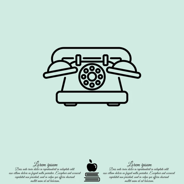 Icono de teléfono antiguo — Vector de stock