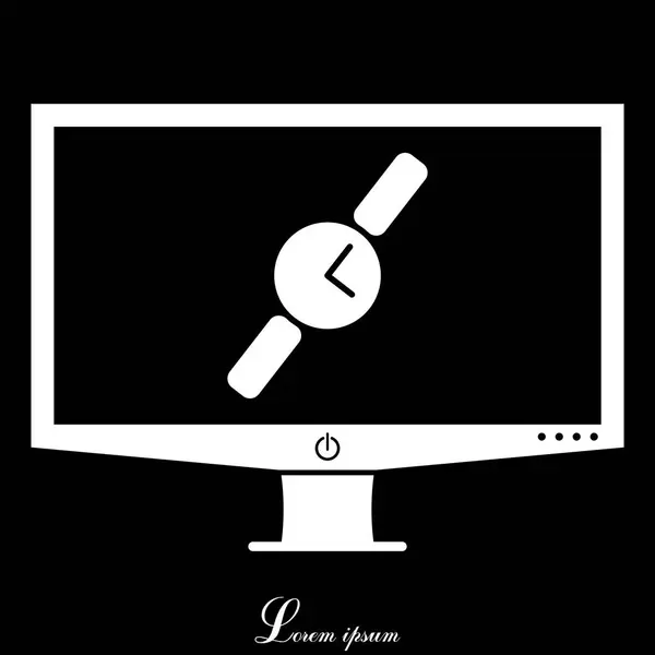 Icona web dell'orologio da polso — Vettoriale Stock
