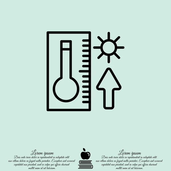 Web-Symbol. Thermometer — Stockvektor