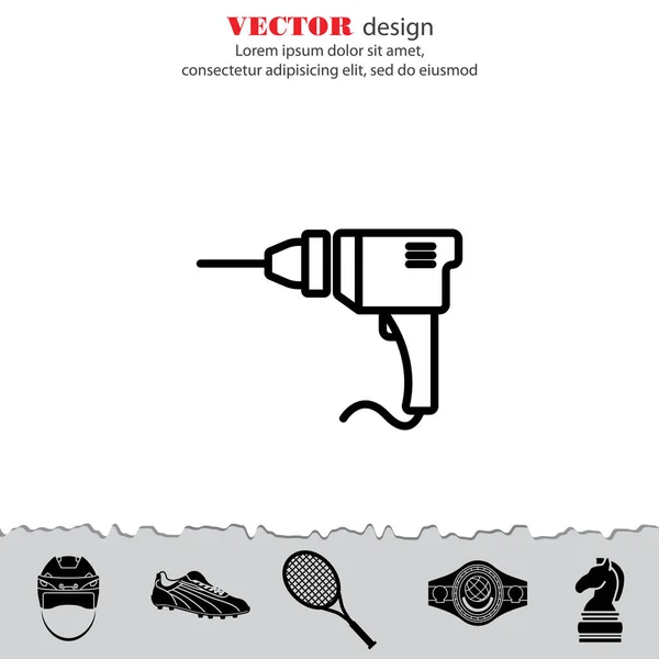 Boor platte pictogram — Stockvector