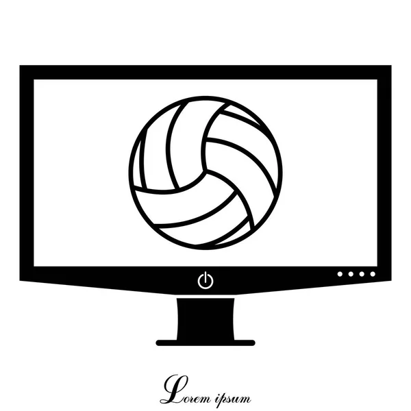 Web-Ikone des Volleyballs — Stockvektor