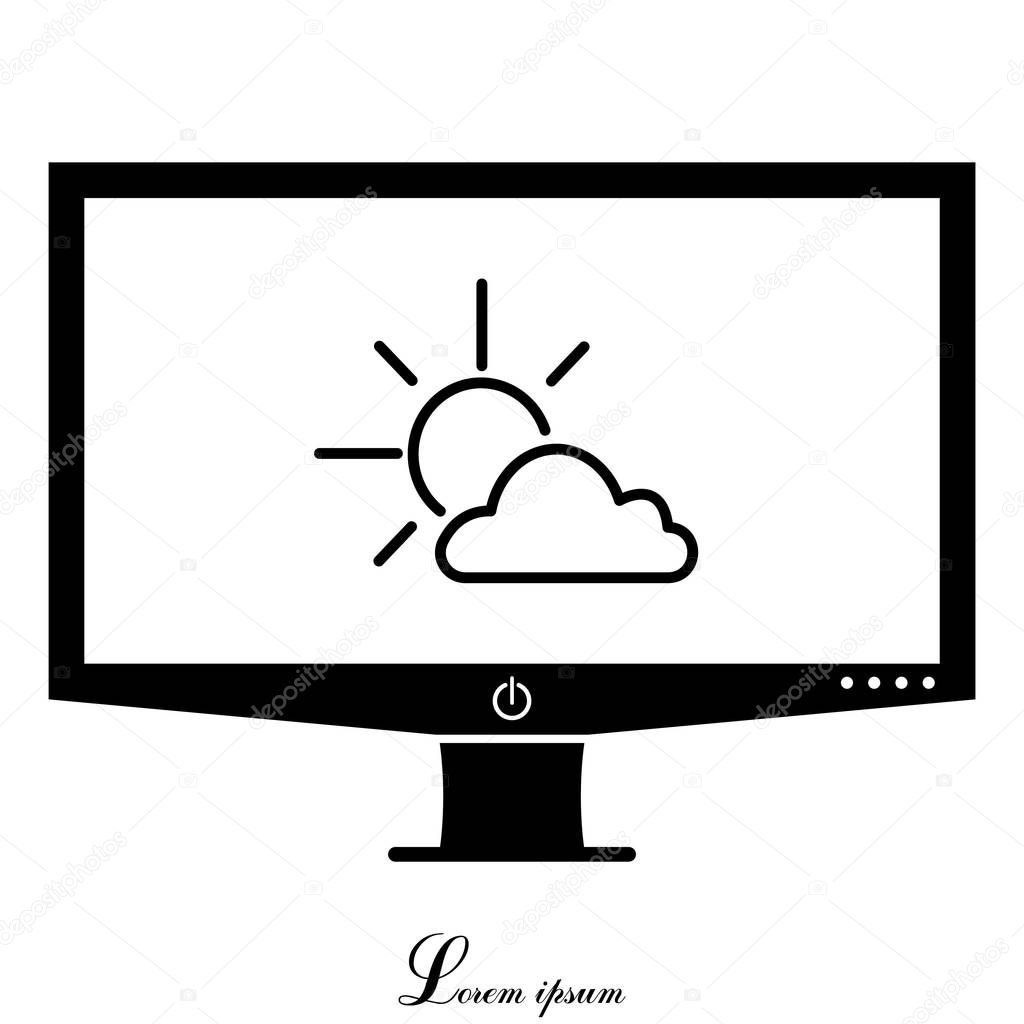 Sun with cloud icon