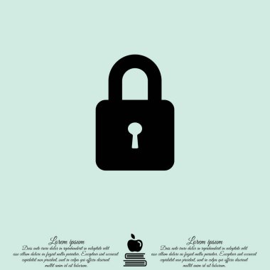 Web satırı simgesi. Asma kilit