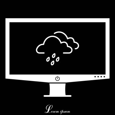 bulut ve yağmur simgesi