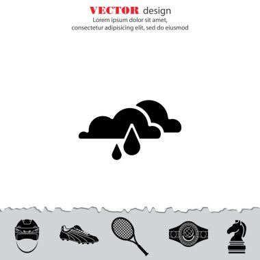 Web simgesi. Yağmur bulutları