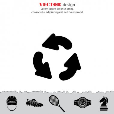 Üç dairesel ok simgesi