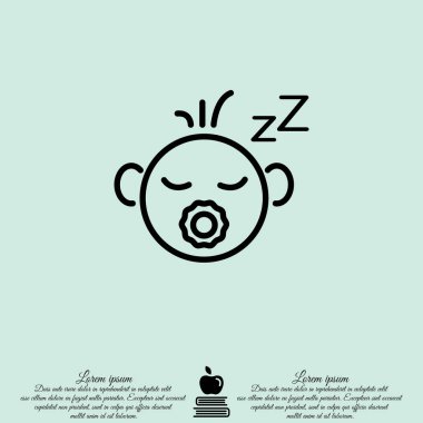  simge. Uyuyan çocuk