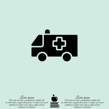 Ambulans çizgisi simgesi