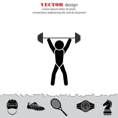 halterci düz simgesi