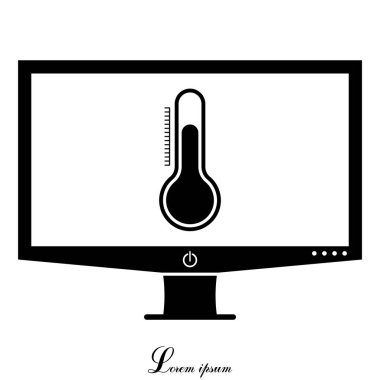 Web simgesi. Termometre