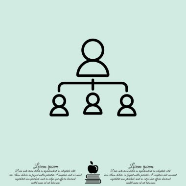 Web satırı simgesi. Yönetim