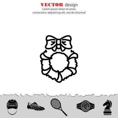 Noel çelenk web satırı simgesi