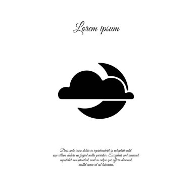 bulut ve ay hava simgesi